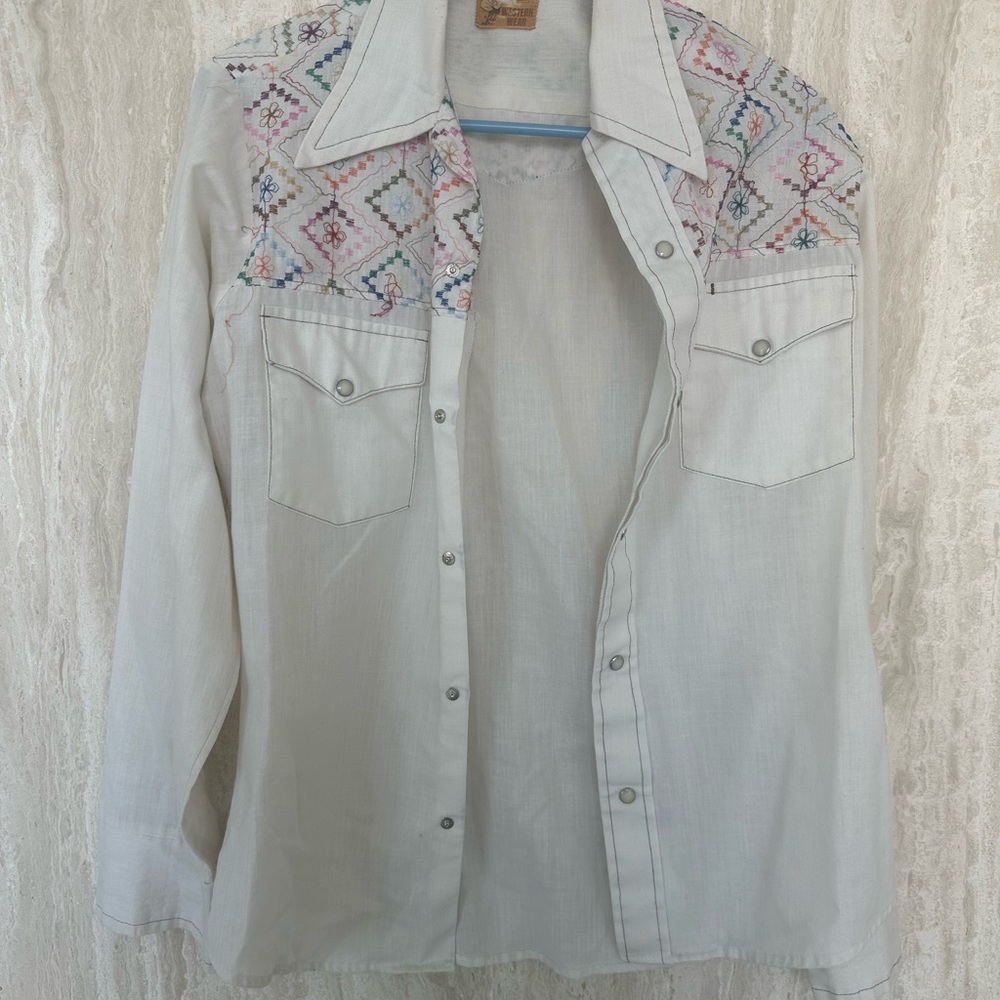 Vintage Embroidered Western Shirt